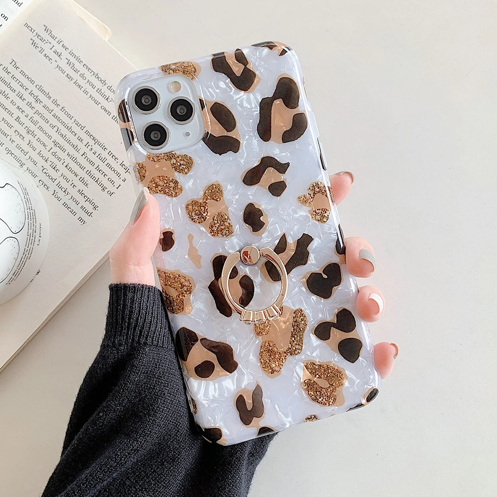 Leopard Print Dream Shell Phone Case For iPhone 12 11 Pro Max XR XS 7 8 6 6S Plus X SE2020 Soft IMD Back Cover Coque Gifts | Мобильные