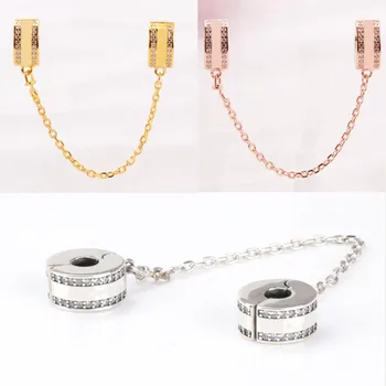 

Free Shipping Real 925 Sterling Silver Classic Fashion Safety Clasp Fit Pandora Women Bracelet & Necklace Diy Jewelry