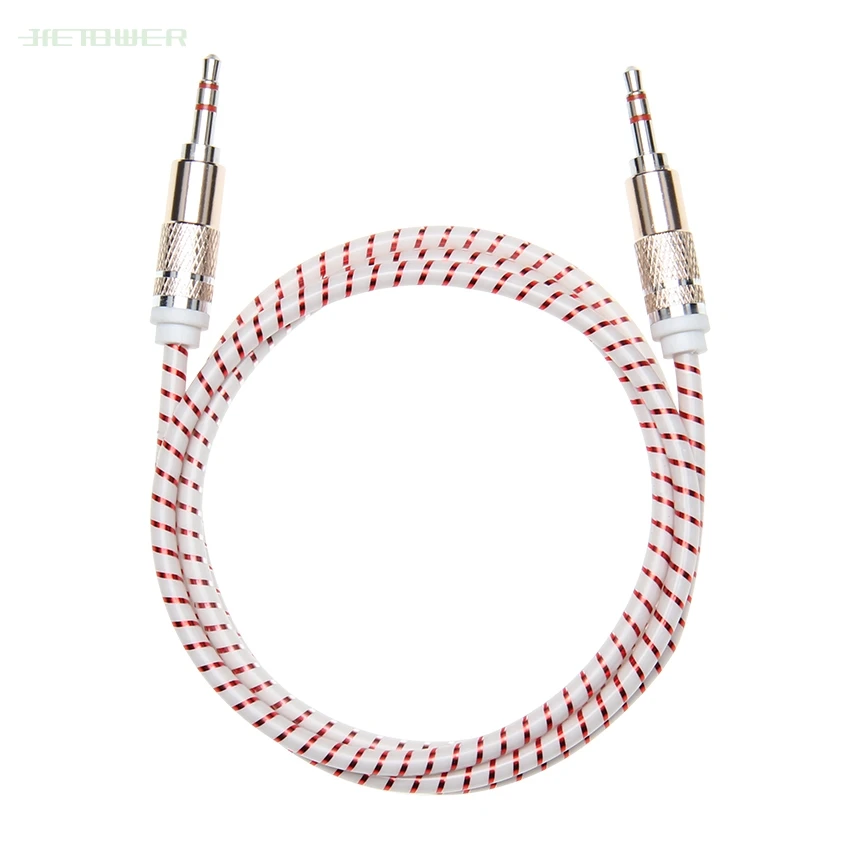 Colorful Jack 3 5mm Audio Cable Candy Car AUX Cable Headphone Extension Code for Phone Car Headset Speaker 50pcs lot