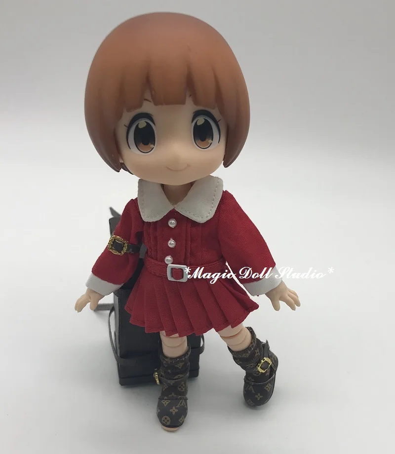 [OB0055] кожаные туфли ручной работы с цветочным принтом для obitsu11 1/12 bjd аксессуары для кукол