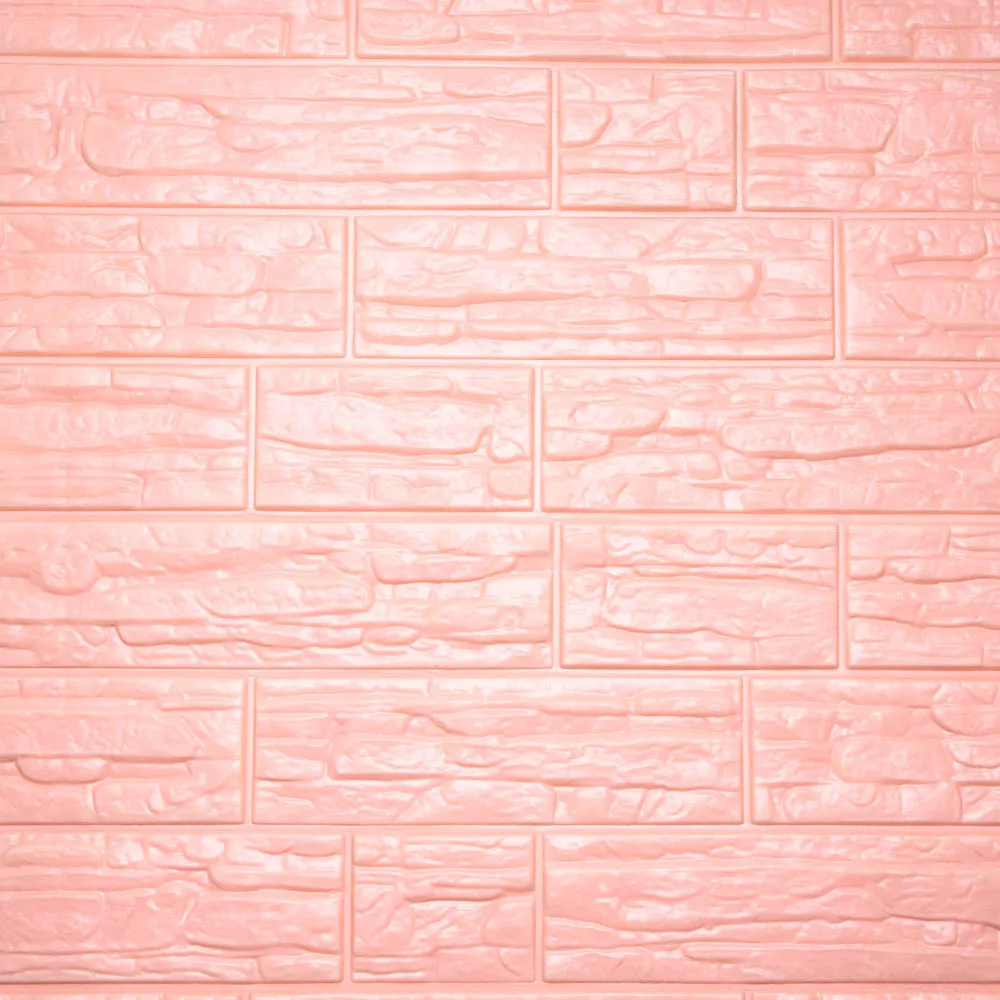DIY 3D Кирпич PE пены панели обоев номер Наклейка каменное украшение рельефная гостиная детская безопасная спальня домашний Декор 70*38 см - Цвет: 70x77cm Pink
