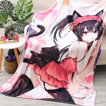 

BEST.WENSD Quality Lovely Girl Blankets for Beds Printed Anime Sheets Blankets Throw Blanket Red Pink Weighted Blanket Bedding