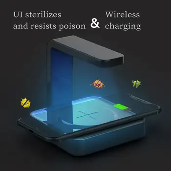 

Wireless Mobile Phone Sterilizer UV Disinfection Desktop Wireless Charger Headset Glasses Watch Sterilization