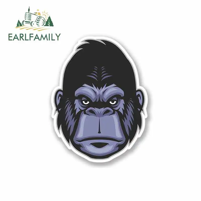 

EARLFAMILY 13cm x 13cm Cartoon Monkey Gorilla Car Stickers Accessories Motorcycle Vinyl JDM Truck Graphics