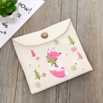 

Women Girls Cotton Linen Sanitary Napkin Bag Portable Sanitary Pad First aid kits Storage Organizer Case Pouch Purse Holder