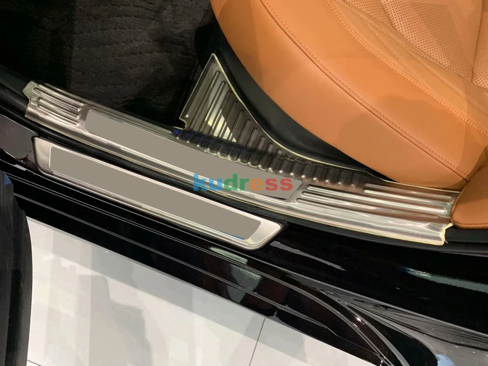 Для Toyota Avalon автомобильные аксессуары стальная Боковая дверь Накладка на порог отделка салона+ Внешняя Накладка на порог 8 шт