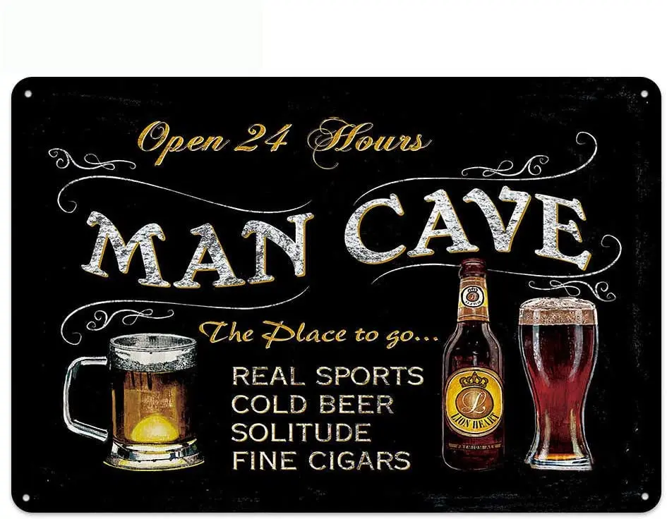 

Original design retro beer cold signal metal can art wall