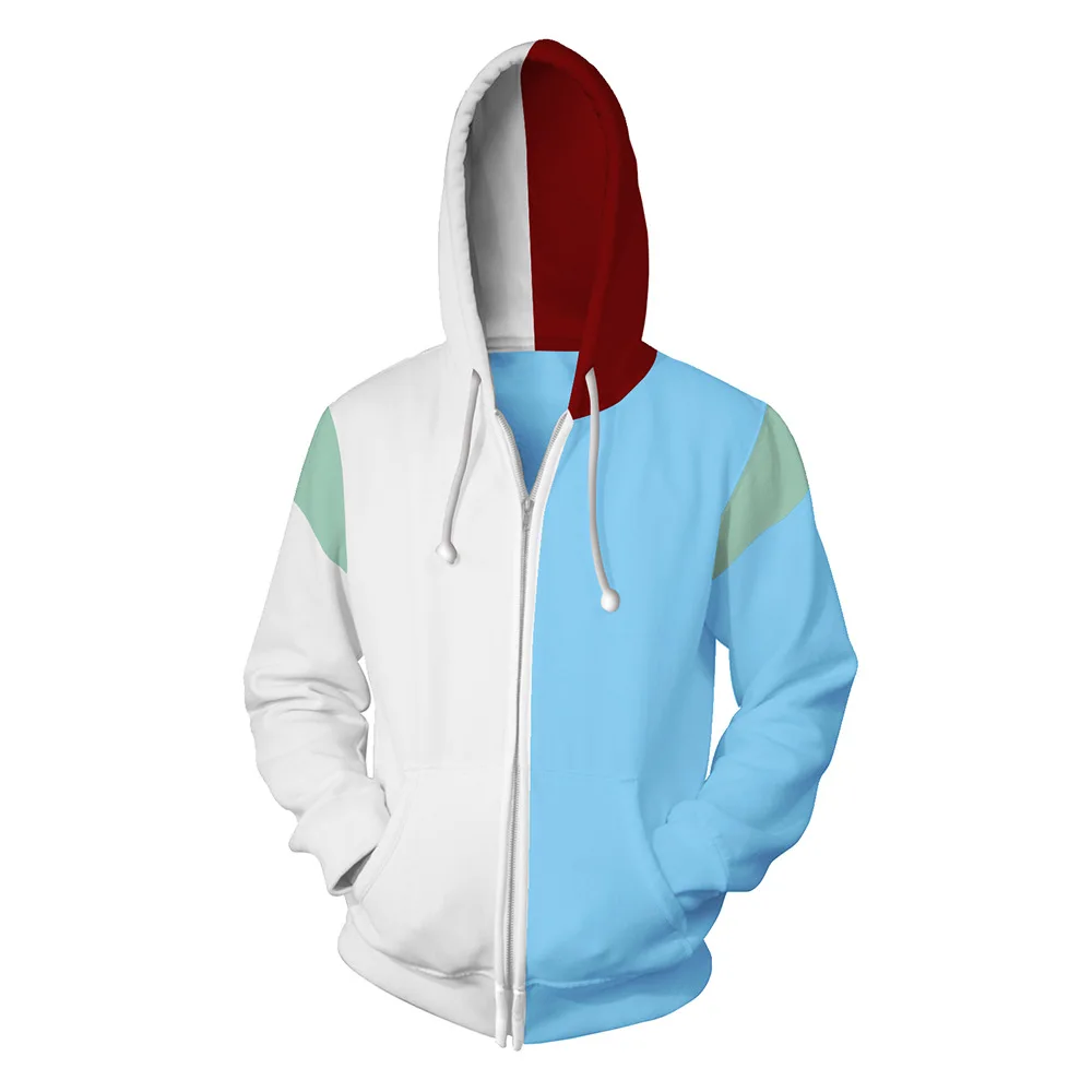 My Hero Academia Todoroki Shoto Anime 3D Printed Zip-Up Hoodies For Men And Women