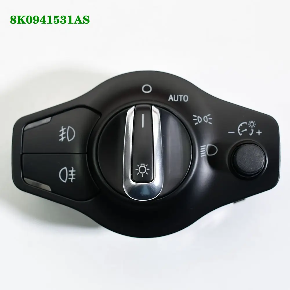 4 Pcs Chrome Auto Car Headlights Multifunction Switch & Rain Sensor Kit For A4 Q5 8K0 941 531 AS 81A 955 555 B 81A955555B