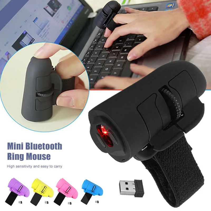 Горячая мини пальчиковая мышь Беспроводная связь USB оптическое кольцо-Мышка для портативных ПК