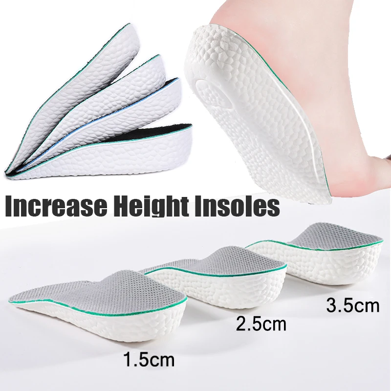 Height Increase Half Insole Light Weight Soft Elastic Lift Unisex Heel Lifting Inserts 1.5/2.5/3.5CM Arch Support Shoe Pads 1