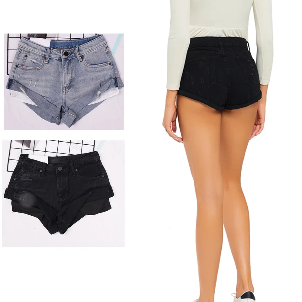 

2019 Women Sexy High-Waisted Denim Shorts Fashion Cotton Party Shorts Size S-XXL