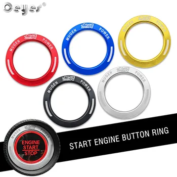 

Ceyes Car Stickers For Honda Mugen Logo Civic 2018 Car Engine Start Stop Push Button Ring Cover Case Auto Styling Accessories