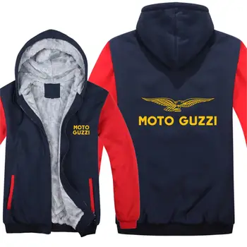 

Winter Moto Guzzi Hoodies Mens Zipper Coat Fleece Thicken Man moto guzzi Sweatshirt Pullover