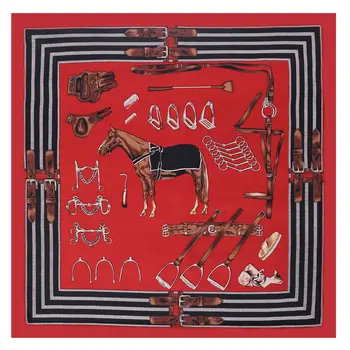 

2020 Luxury Brand Spring New Products Fashion Printed Scarf Fabrics Silk Scarves Women Versatile 90CM Kerchief Headscarf winter