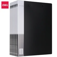 Deli 6 шт./лот A4 Металл двойная твердая папка большой емкости бумага для чтения файлов хранения офисные принадлежности 33222 черный