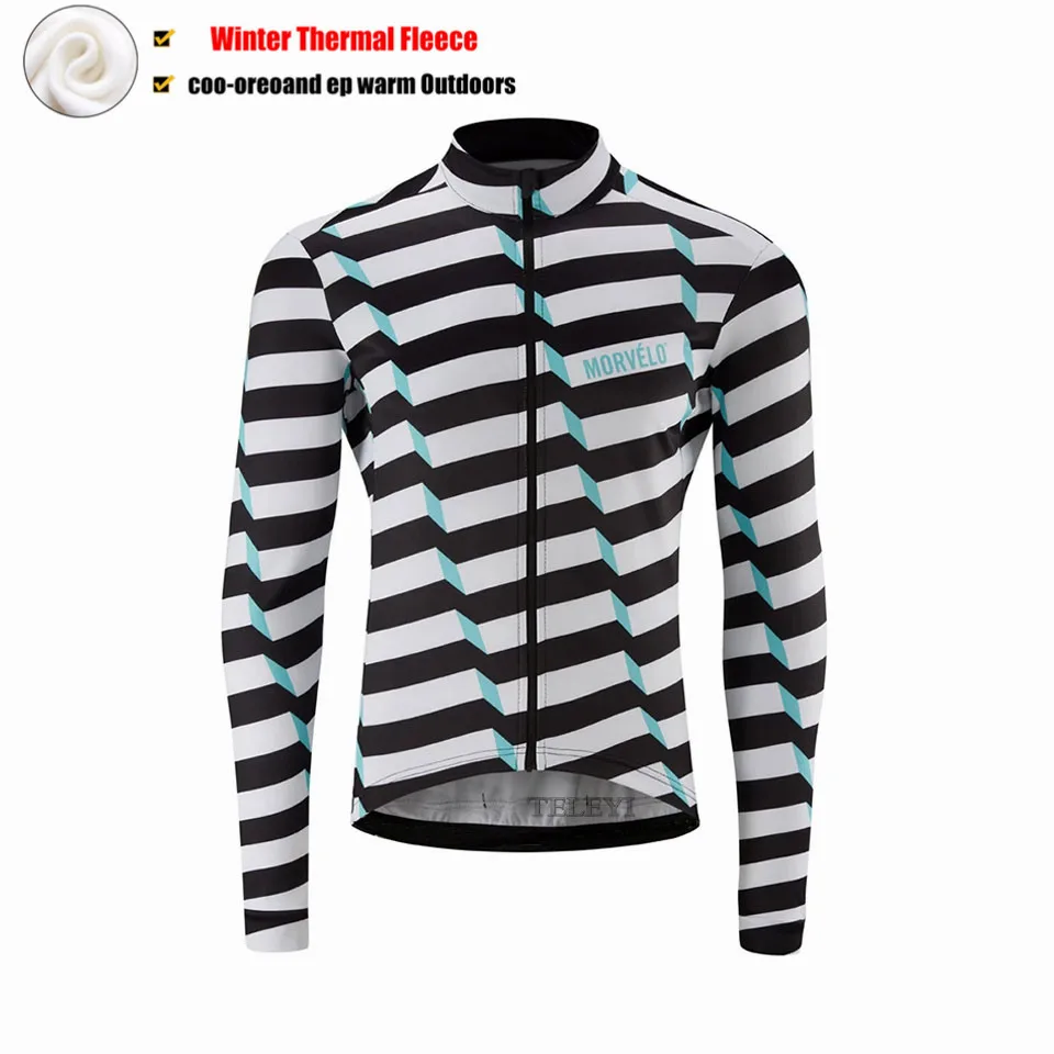 Morvelo Maillot Ciclismo Велоспорт Джерси рубашки с длинным рукавом тепловой флис зима Дорога MTB велосипед Топы Одежда для мужчин - Цвет: 2