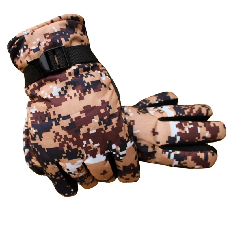 Winter Outdoor Camouflage Full Gloves Keep Warm Waterproof Windproof Gloves Riding Gloves Unisex Mitten