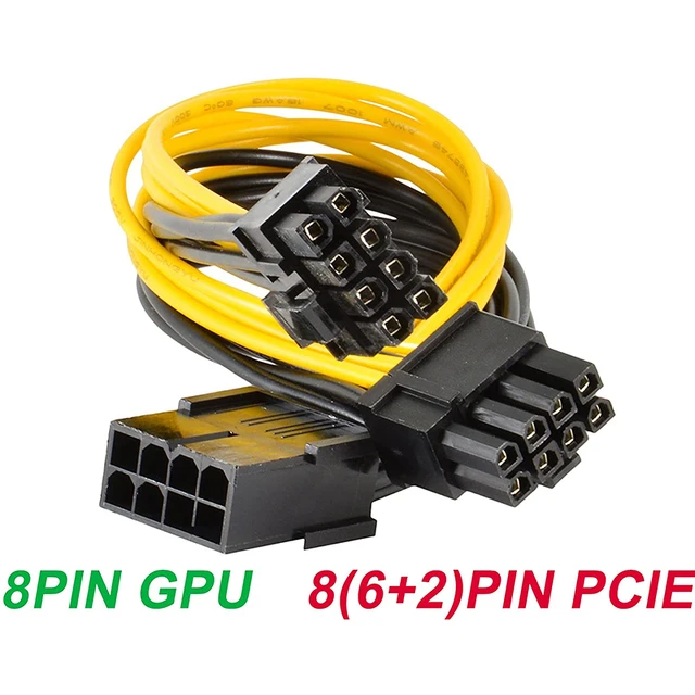 6 Stück GPU VGA PCIE 8-polige Buchse zu Dual 2x8 Pin (6 2) Stecker PCI