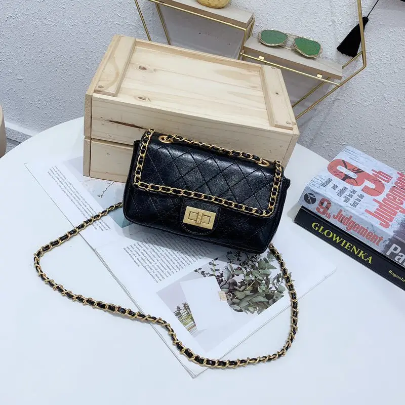 

WOMEN'S Bag 2019 New Style Korean-style PU Handbag Single-shoulder Crossbody Bag Candy-Colored Peas Square Sling Bag Guangzhou W