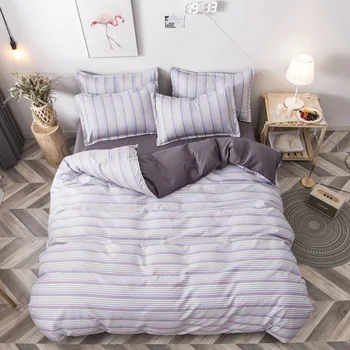 

Home Textile fashionable style bedding set duvet cover+flat sheet+pillowcase bedding set single full queen king family size