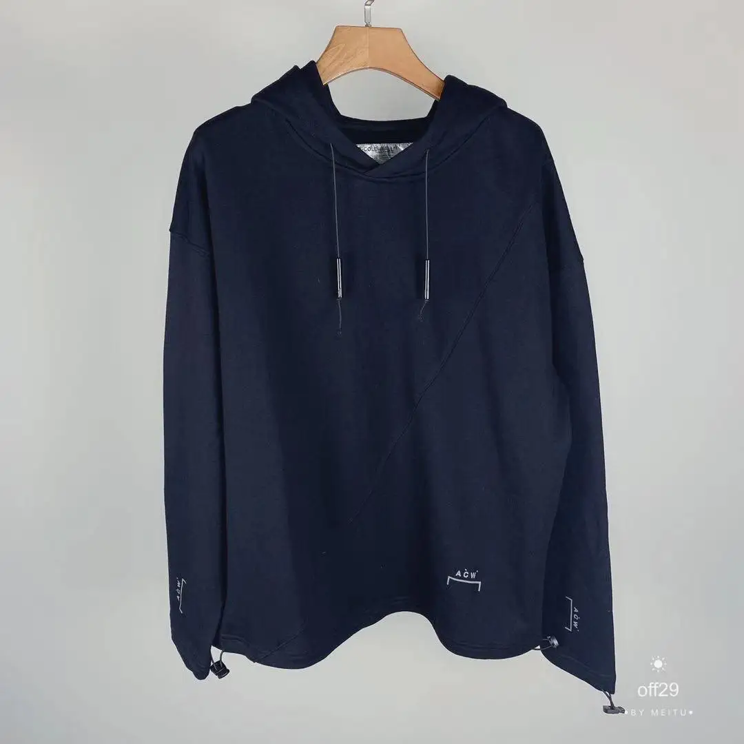 19SS холодные стены толстовки негабаритный свободный крой хлопок высокое качество ACW толстовки для мужчин и женщин холодный настенный пуловер мужская Толстовка