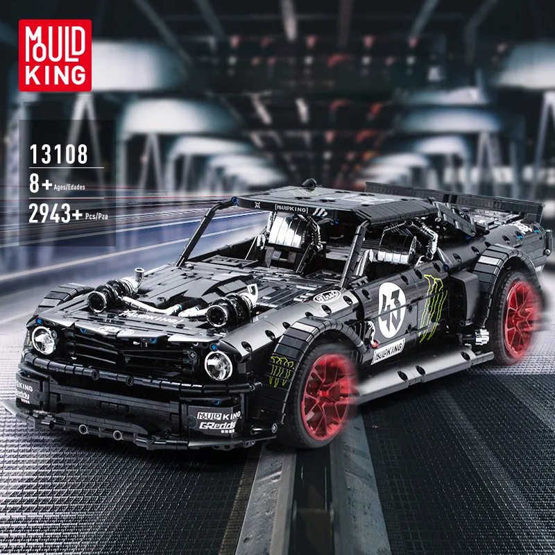 

DIY Building Blocks Technic Model Car 1: 8 Mustanging Static Edition Science And Technology Assembled Blocks Toy for Kid