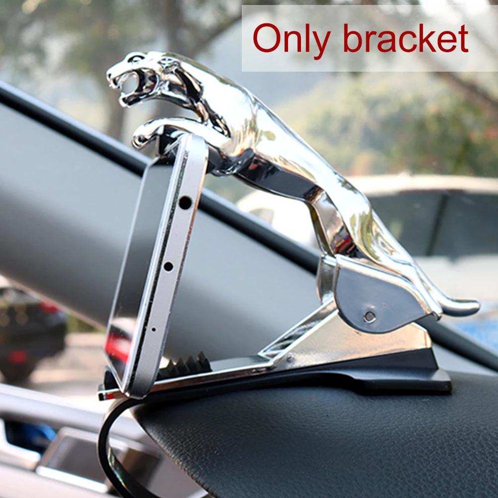 Ornaments Universal GPS Stand Bracket Dashboard Leopard Adjustable Interior Car Phone Holder Clip On 360 Degree Rotating Auto