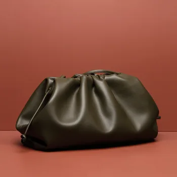 

2020 New Fold Women's Cosmetic Bag Korean Version of The Cloud Bag Dumpling Bag Underarm Bag