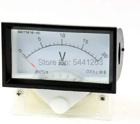 Voltmeter класс 2,5 тип указателя постоянного тока Вольтметр аналогового напряжения Панель метр