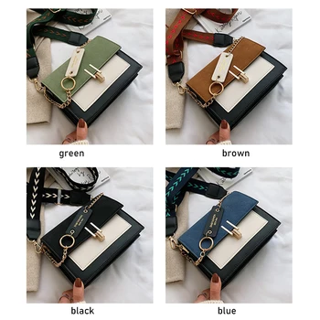 

New Handbags Women Fashion ins Ultra Fire Retro Wide Shoulder Strap Messenger Bag Purse Simple Style Crossbody Bags
