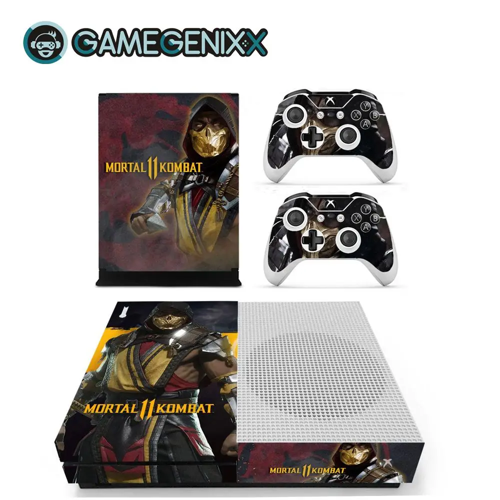 Защитная Наклейка на кожу GAMEGENIXX для Xbox One Slim Console и 2 контроллера-mmoral Kombat