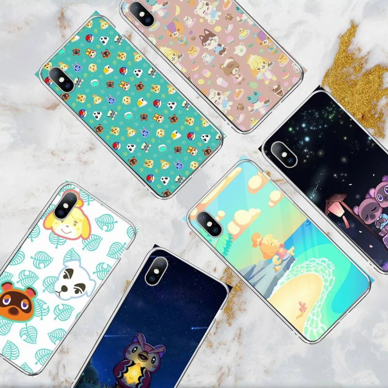 best iphone se case Animal New Horizons Cross Phone Case For Samsung GalaxyS20 S21 S30 FE Lite Plus A21 A51S Note20 Transparent Shell cute iphone se cases