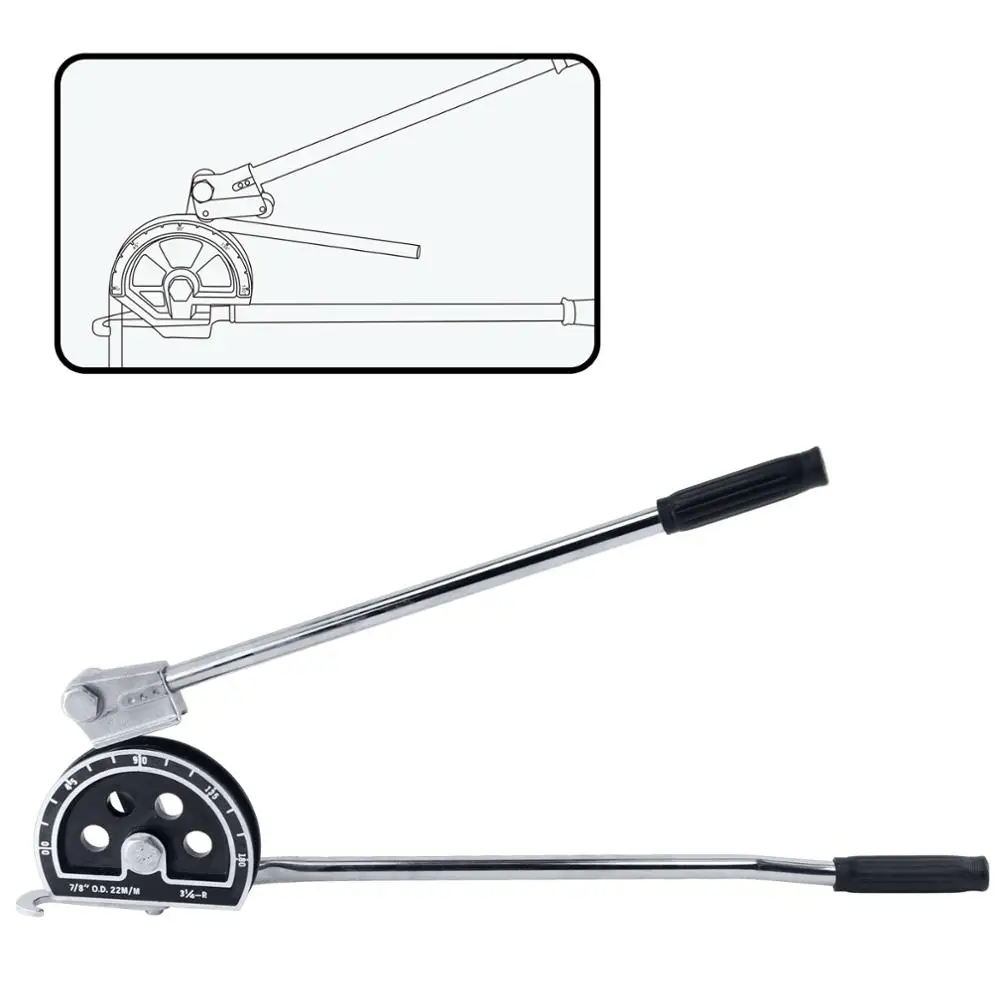 

Manual Tube Bender Tool 22mm(7/8") Thickness OD Steel Tubing for HVAC Soft Copper Brass Aluminum other Soft Metals
