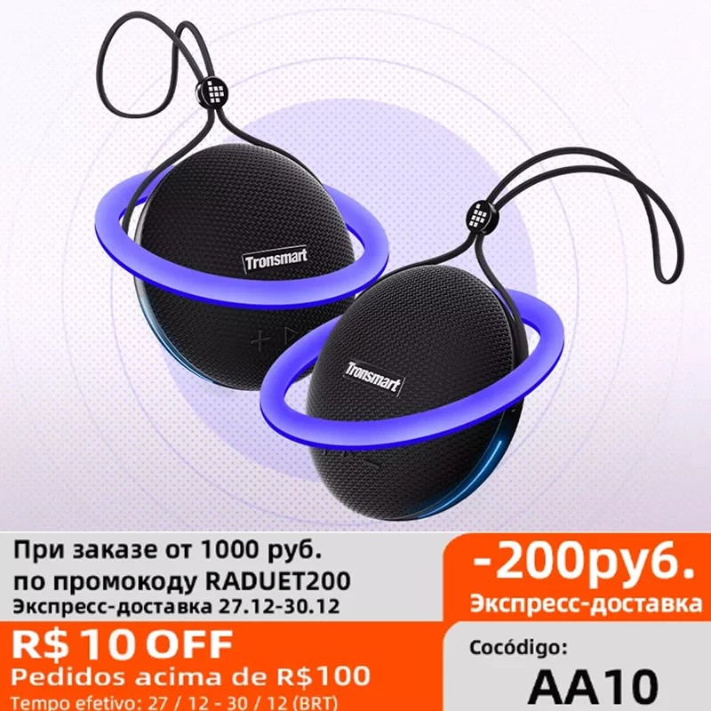 Tronsmart Splash 1 True Wireless Speaker with Dual Drivers Bluetooth 5.0 IPX7 Waterproof 24-hour Playtime Portable | Электроника