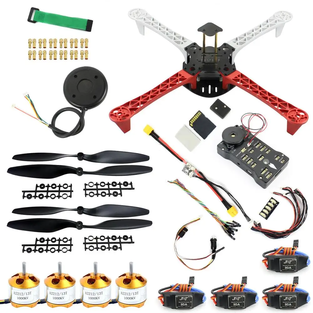 JMT 450 мм DIY Набор рамы для квадрокоптера 920KV CW CCW двигатели+ 9433 пропеллеры+ 30A ESC+ APM 2,8 Контроллер полета+ gps Компас - Цвет: Combo H
