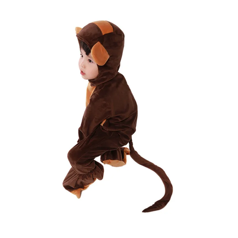 Boy Girl Animal Onesie Monkey Pajamas Child Kid Halloween Book Week Monkey Cosplay Outfit Boy Girl Animal Onesie Monkey Pajamas Child Kid Halloween Book Week Monkey Cosplay Outfit