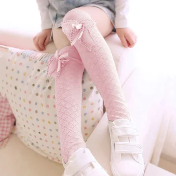 

Kids Knee High Socks Girls Stripes Cotton Sports School White Socks Skate Children Baby Long Tube Leg Warm