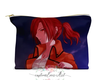 

Touko Aozaki cosmetic bag clear toiletry bag zipper pouch small makeup bag cute travel bag for women