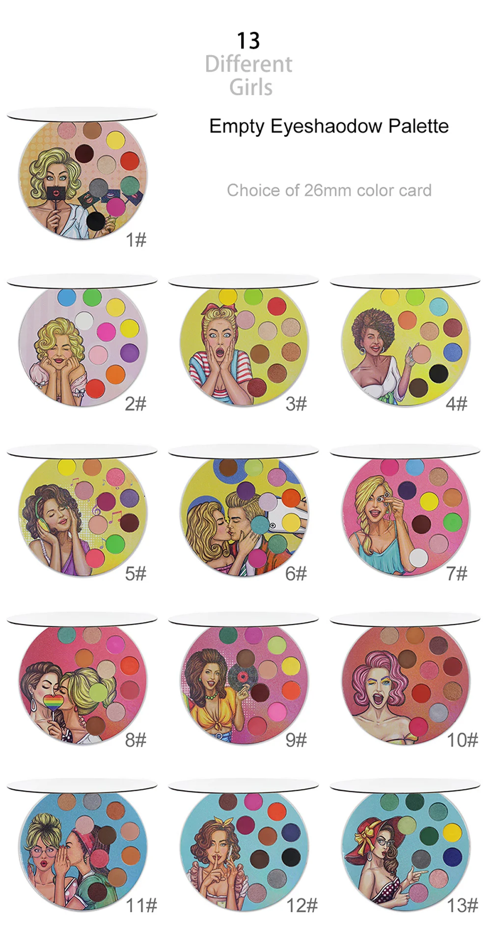 Private Label Wholesale Matte Shimmer Glitter Eyeshadow Palette With Mirrors Neutral Eye Makeup No Brand OEM