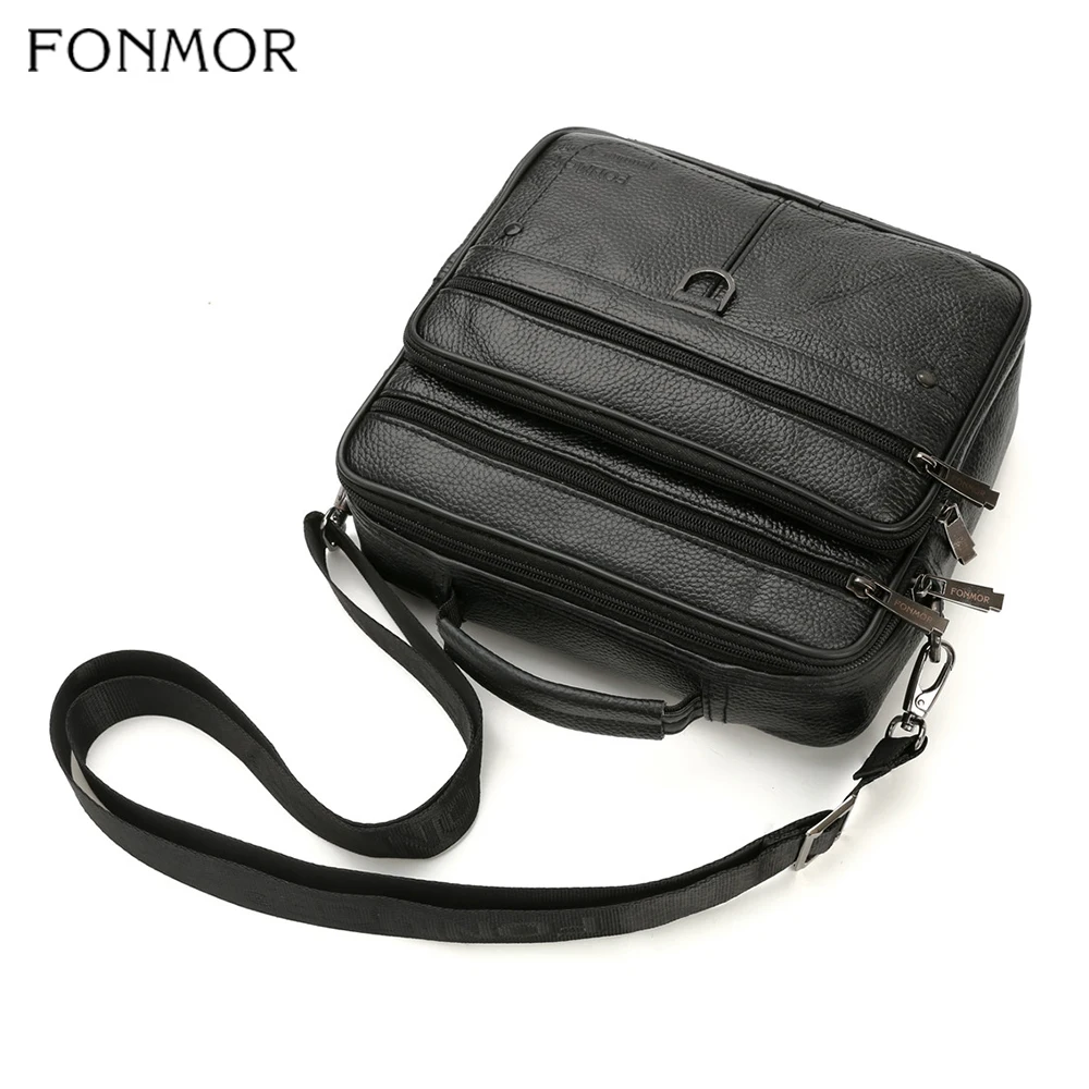 Fonmor модный портфель сумки тоут ноутбук мессенджер бизнес воловья натуральная кожа сумки через плечо мужские сумки на молнии