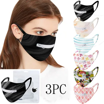 

Washable Protective Mask unisex Reusable Zipper Mask Easy to Drink Breathable Sunscreen Fashion Scarf Mask drop-shipping#3