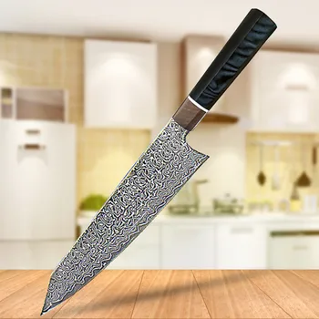

CL-K16 8 Inch Damascus Kitchen Knife Handmade Chef Knife VG10 Japanese Damascus Steel Kiritsuke Kitchen Knife