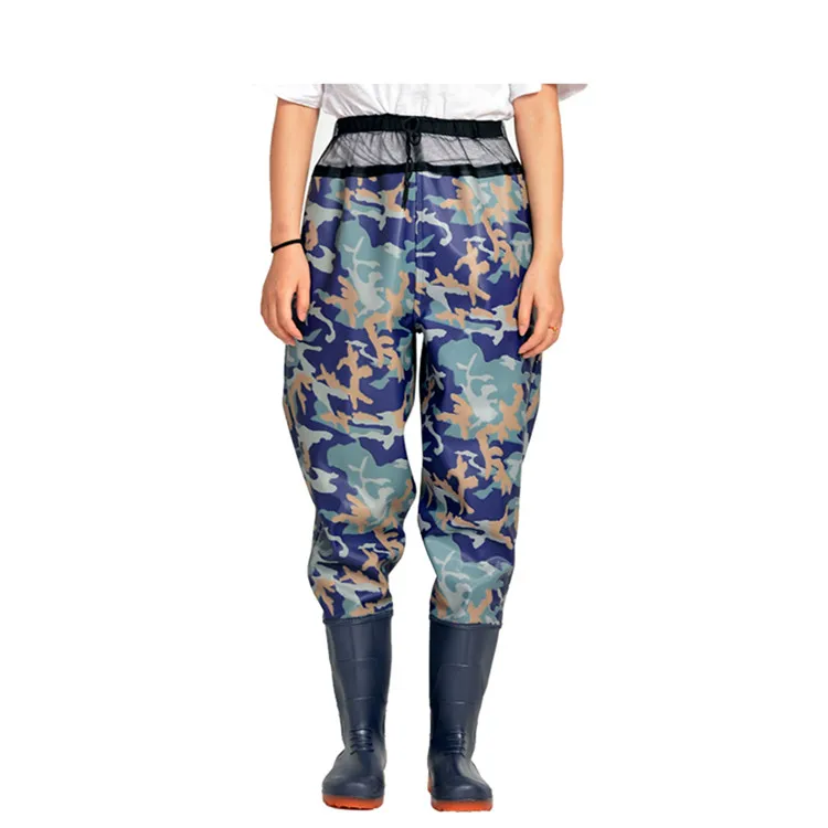 75 Blue Camouflage Подводные наполовину/полностью водонепроницаемые брюки для рыбалки для мужчин и женщин, уличные охотничьи камуфляжные дышащие болотные брюки, непромокаемые сапоги - Цвет: 75 Blue Camouflage