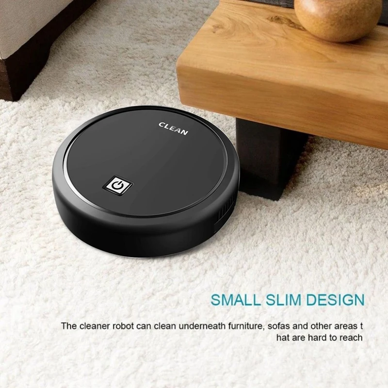Automatic USB Charging Wireless Sweeping Robot Vacuum Cleaner Cordless Vaccum Robot Carpet Robots Mop Robot Black