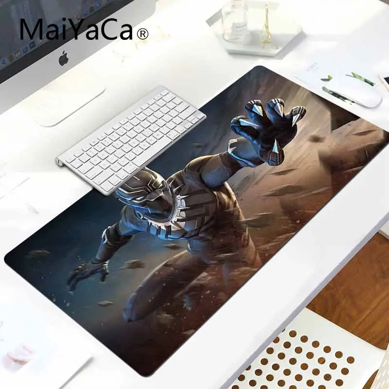 MaiYaCa Нескользящие ПК Черная пантера Marvel клавиатура игровые коврики для мыши для ноутбука игровой коврик для мыши - Цвет: LockEdge 30X90cm