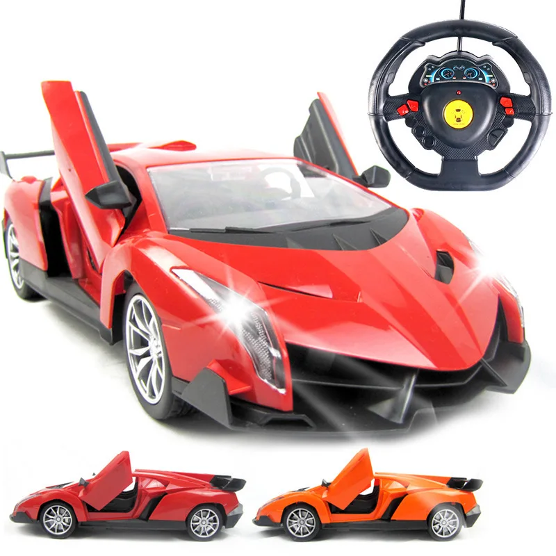 

Hot Sales Bottom Bracket Double Door Remote Control Car 1: 16 Model Steering Wheel Gravity Drop-resistant Wireless Electric Toy