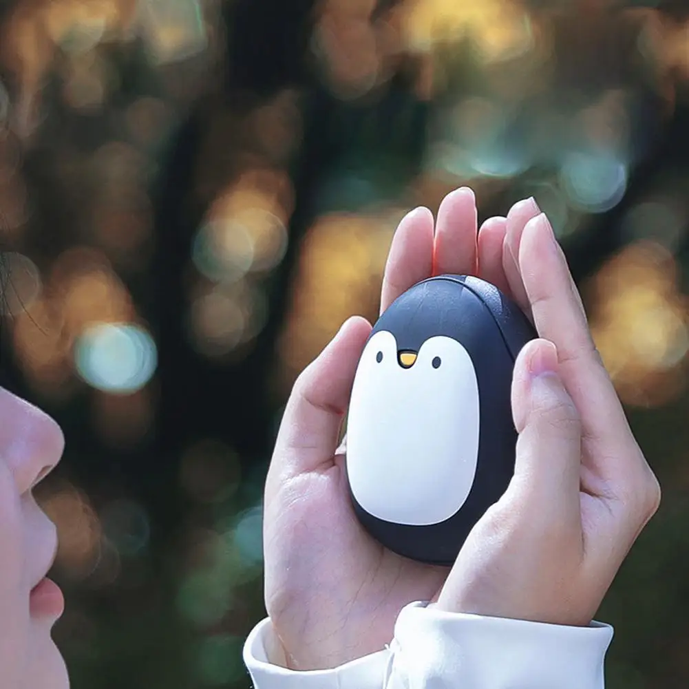 Adeeing портативный мини милый пингвин форма usb зарядка грелка для рук телефон внешний аккумулятор зима тело ручной нагреватель