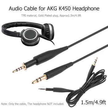 

1.5m Earphone Audio Cable Audio Extension Cable 2.5mm Male to 3.5mm Male Wire Cord for AKG K450 Q460 K480 K451 Headphone