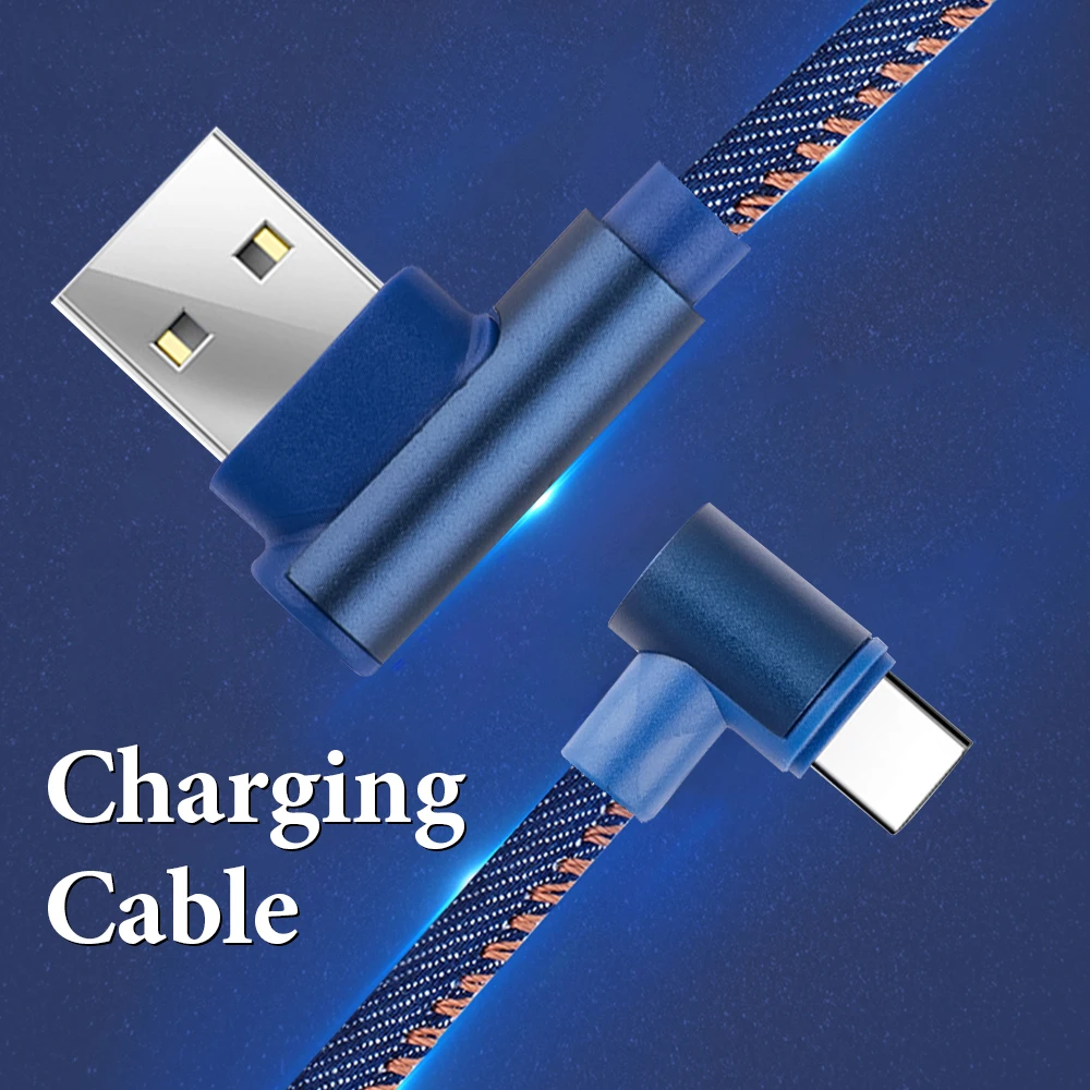 Прочный джинсовый кабель для быстрой зарядки Micro USB для телефона samsung Andorid type C высокоскоростной кабель для huawei